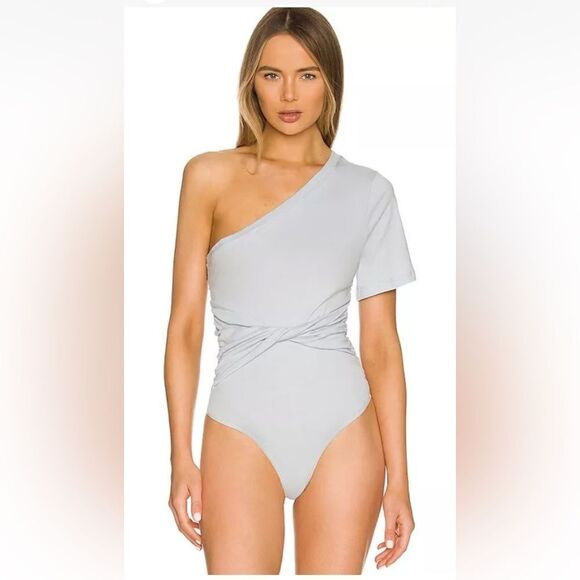 NWT JONATHAN SIMKHAI STANDARD Harper Bodysuit Cove Blue women’s size xs - Picture 1 of 8